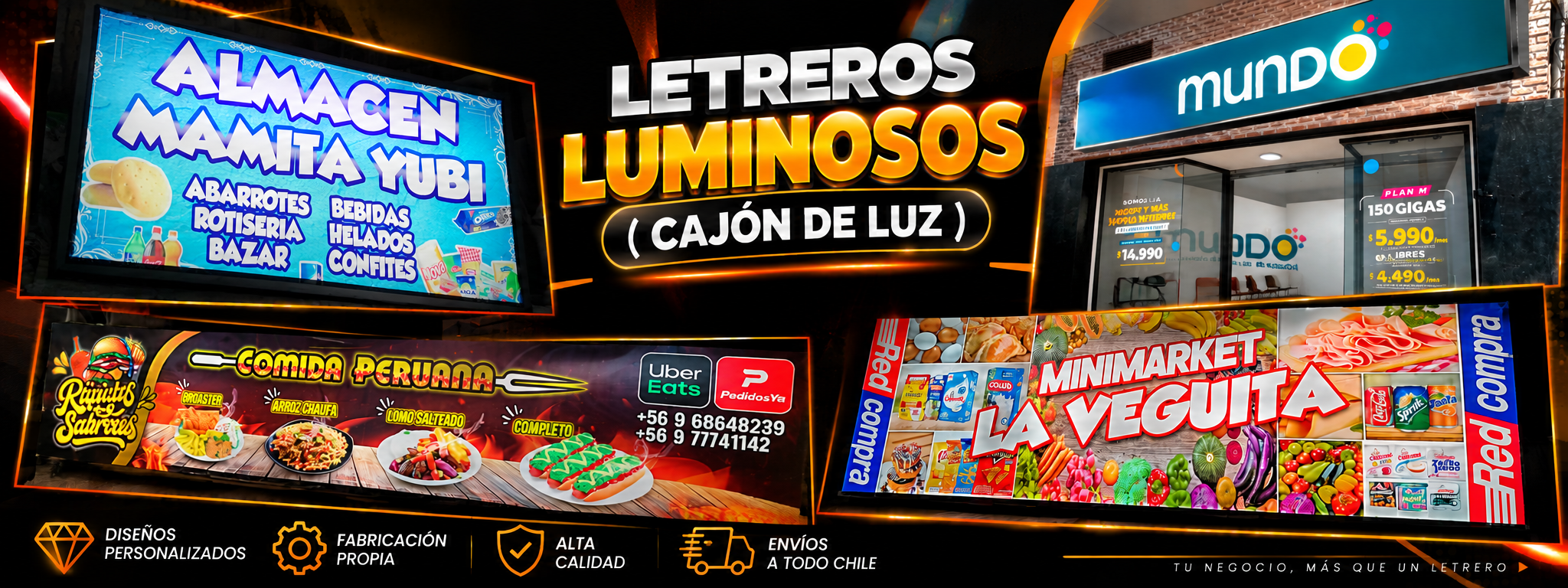 Letreros luminosos y cajones de luz — Letreros Seas